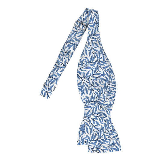 William Morris Willow Bough Blue & White Self-Tie Bow Tie