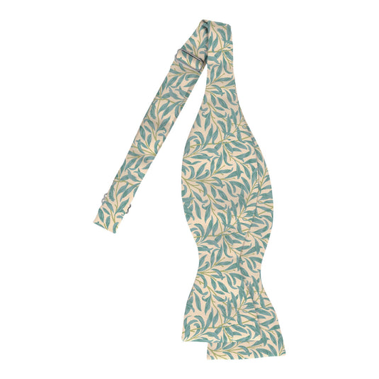 William Morris Willow Bough Teal & Cream Self-Tie Bow Tie
