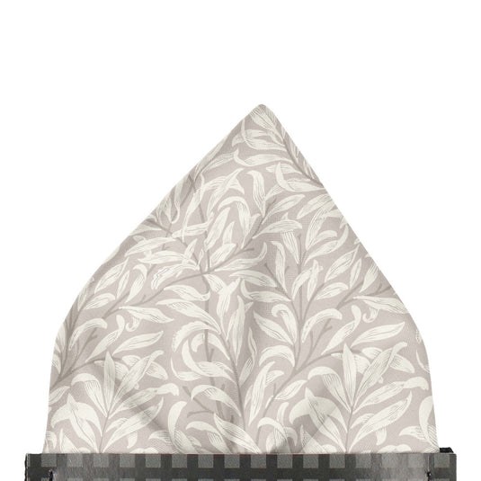 William Morris Willow Bough Champagne Pre-Folded Pocket Square