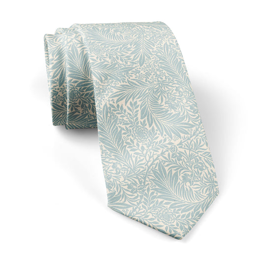 William Morris Larkspur Duck Egg Tie