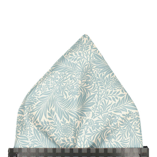 William Morris Larkspur Duck Egg Pre-Folded Pocket Square