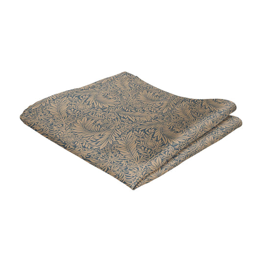 William Morris Larkspur Tan & Dark Teal Handkerchief