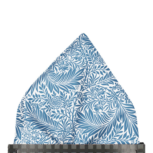 William Morris Larkspur Airforce Blue Pre-Folded Pocket Square
