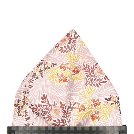 William Morris Larkspur Pink Multi Pre-Folded Pocket Square