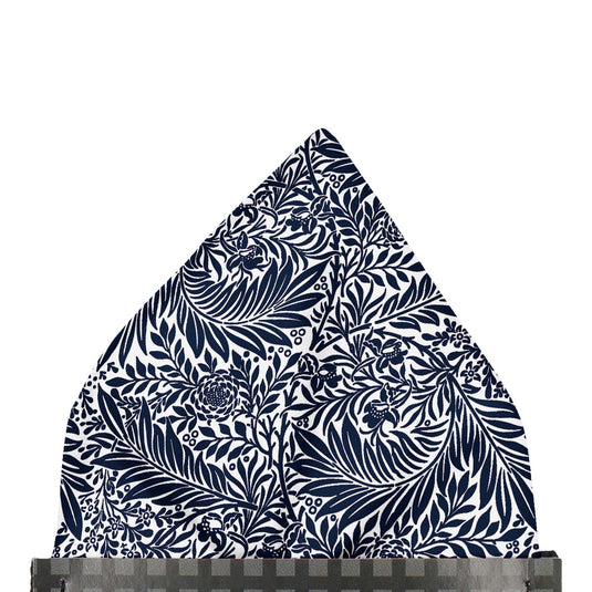 William Morris Larkspur Navy Blue Pre-Folded Pocket Square