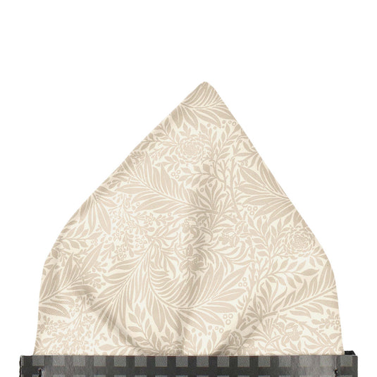 William Morris Larkspur Champagne Pre-Folded Pocket Square