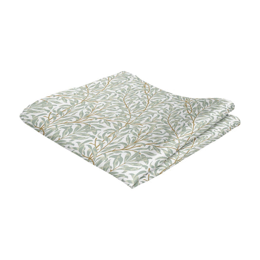 William Morris Willow Bough Sage & White Handkerchief