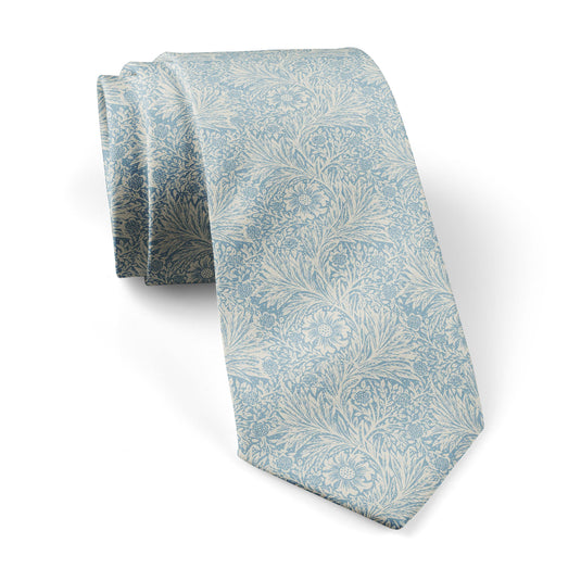 William Morris Marigolds Dusty Blue Tie