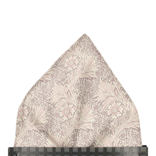 William Morris Marigolds Dusky Pink Pre-Folded Pocket Square
