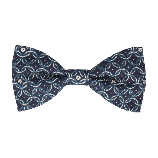 Thomas David Navy Blue Liberty Cotton Bow Tie