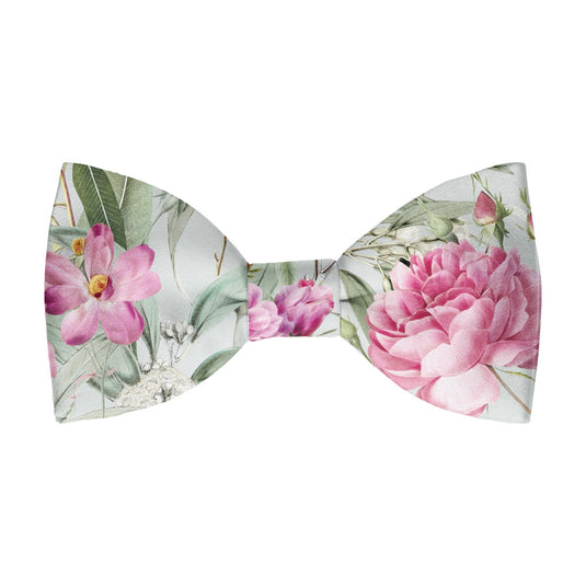 Floral Multicoloured Eucalyptus and Rose Pale Green Bow Tie