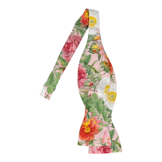 Pink & Coral Floral Anemone Garden Bow Tie
