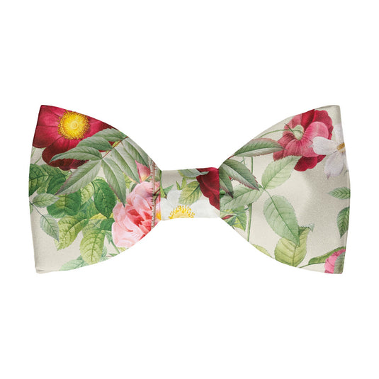 Pink & White Rose & Anemone Blossom Champagne Bow Tie