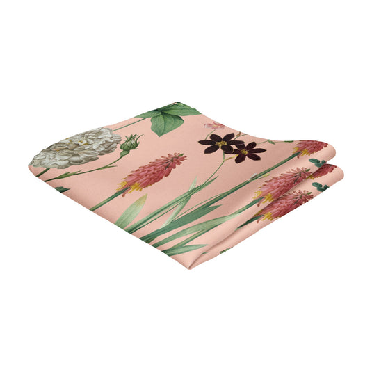 English Garden Multicolour Floral Pink Pocket Square