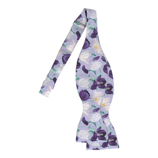 Blooming Tulip Flowers & Petals Lilac Bow Tie