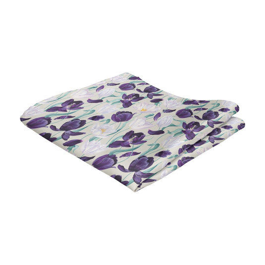 Blooming Tulip Flowers & Petals Parchment Pocket Square