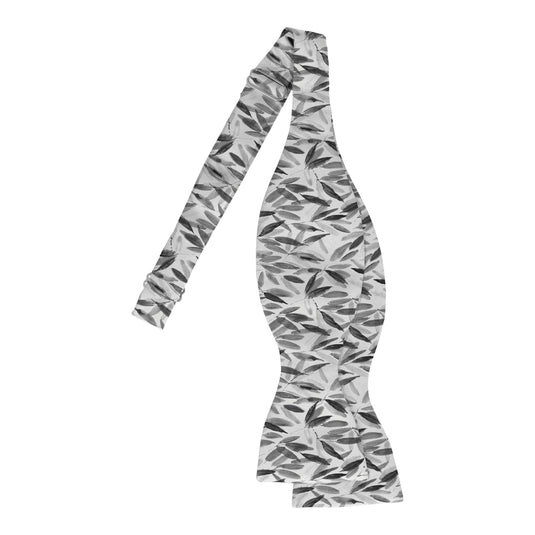 Abstract Watercolour Leaves Grey Multi Bow Tie