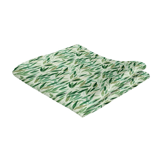 Abstract Watercolour Leaves Green Multi Pocket Square