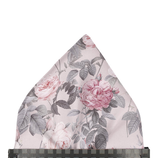 Vintage Floral Roses Blush Pink Pocket Square