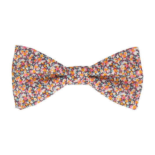 Orange Ditsy Floral Liberty Bow Tie