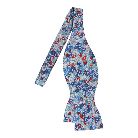 Rainbow Rave in Blue (Liberty Fabrics) Bow Tie