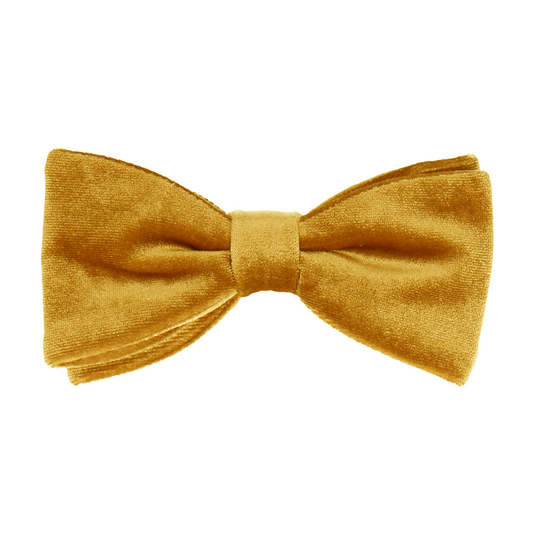 Mustard Velvet Bow Tie