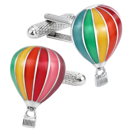 Rainbow Air Balloon Cufflinks