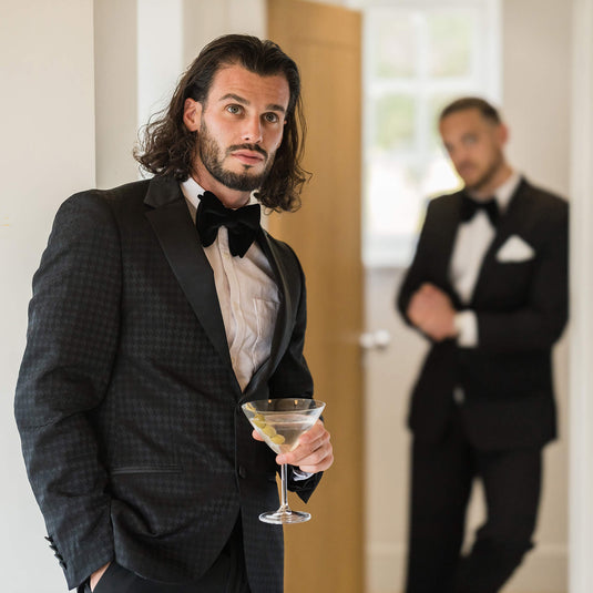 Black Velvet Large Evening Bow Tie