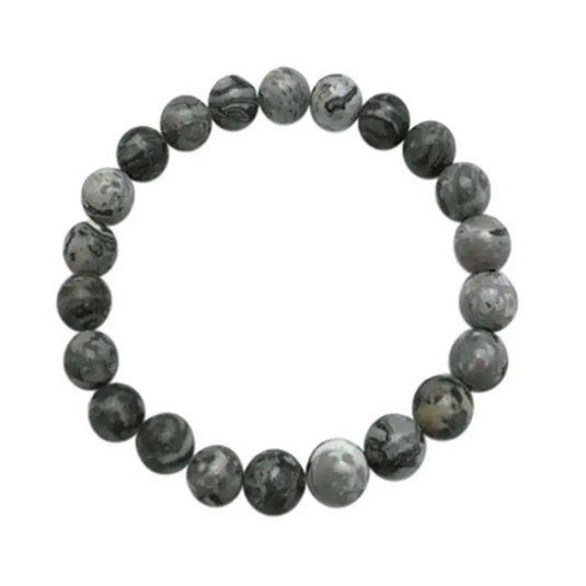 Dark Grey Bead Bracelet