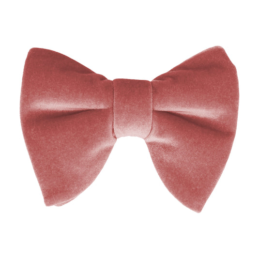 Dusky Pink Velvet Large Evening Bow Tie
