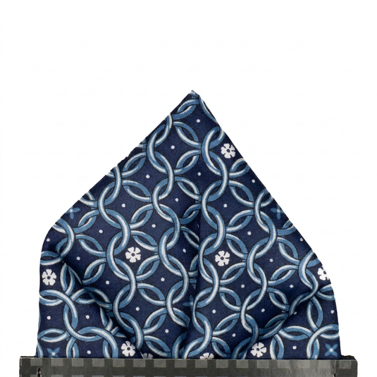 Thomas David Navy Blue (Liberty Fabrics) Pocket Square