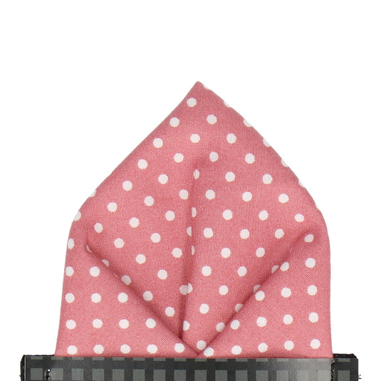 Blush Pink Polka Dots Pocket Square - Pocket Square with Free UK Delivery - Mrs Bow Tie