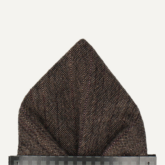 Giles in Dark Brown Pocket Square - Pocket Square with Free UK Delivery - Mrs Bow Tie