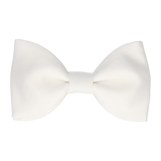 Solid Plain White Satin Bow Tie - Bow Tie with Free UK Delivery - Mrs Bow Tie