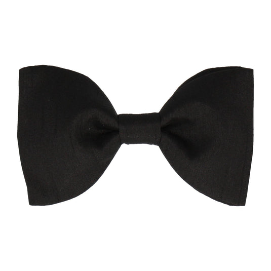Black Faux Silk Bow Tie - Bow Tie with Free UK Delivery - Mrs Bow Tie