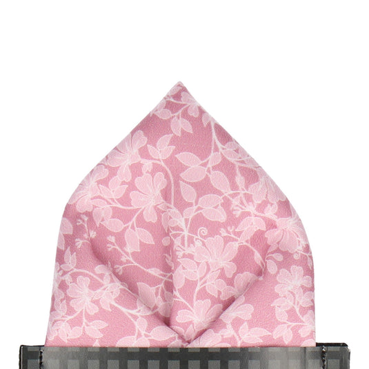 Dusky Pink Vine Wedding Floral Pocket Square - Pocket Square with Free UK Delivery - Mrs Bow Tie