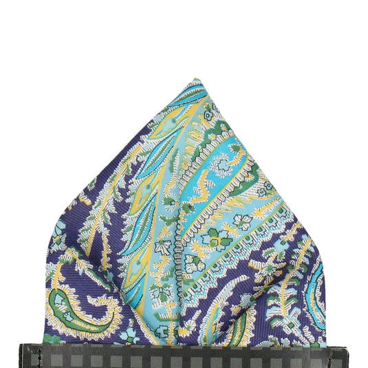 Purple Multi Paisley Felix Liberty Cotton Pocket Square - Pocket Square with Free UK Delivery - Mrs Bow Tie