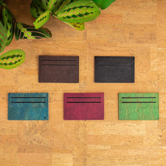 Minimalist Cork Card Wallet (Navy)