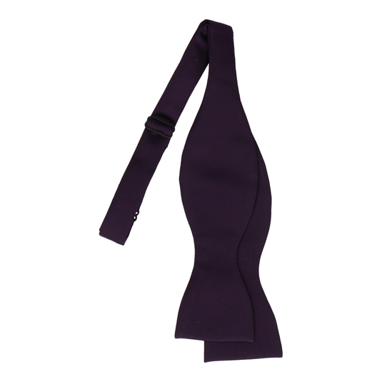 Midnight Purple Solid Plain Satin Bow Tie - Bow Tie with Free UK Delivery - Mrs Bow Tie