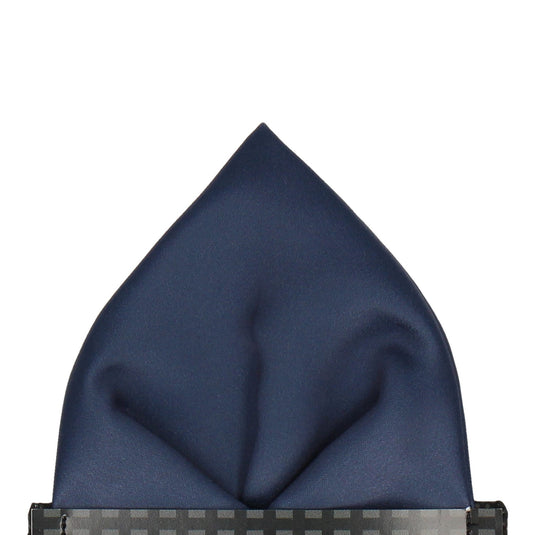 Plain Solid Navy Blue Pocket Square - Pocket Square with Free UK Delivery - Mrs Bow Tie
