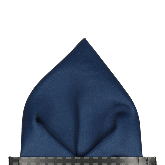 Plain Solid Prussian Blue Pocket Square - Pocket Square with Free UK Delivery - Mrs Bow Tie