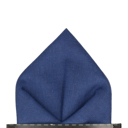 Cotton Imperial Blue Pocket Square - Pocket Square with Free UK Delivery - Mrs Bow Tie