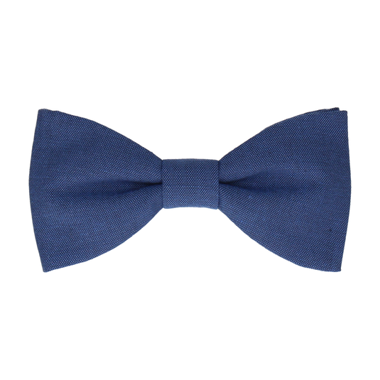 Cotton Imperial Blue Bow Tie - Bow Tie with Free UK Delivery - Mrs Bow Tie