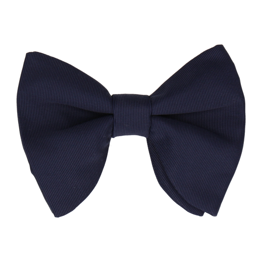 Grosgrain Navy Blue Large Evening Bow Tie - Bow Tie with Free UK Delivery - Mrs Bow Tie