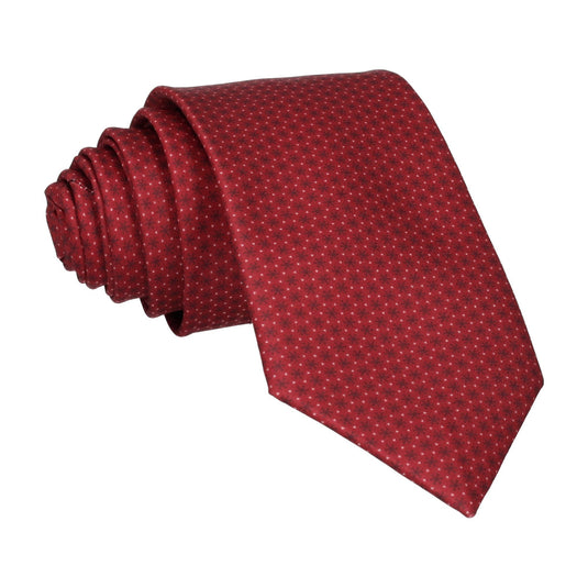 Red Tiny Cross Pattern Tie - Tie with Free UK Delivery - Mrs Bow Tie
