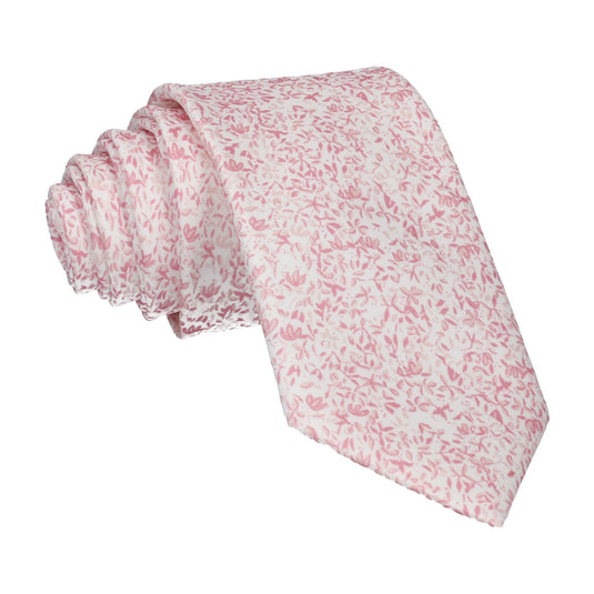 Petal Blossom Pink Ditsy Floral Tie - Tie with Free UK Delivery - Mrs Bow Tie