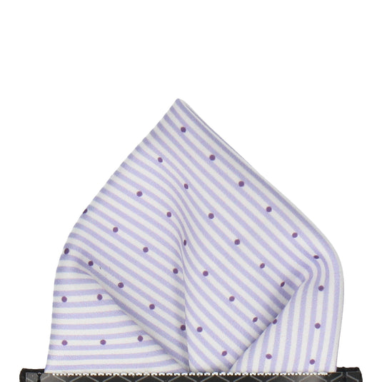 Purple Dot Nautical Stripe Pocket Square - Pocket Square with Free UK Delivery - Mrs Bow Tie