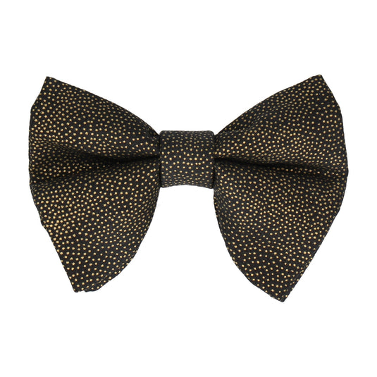 Gold Metallic Dots Black Large Evening Bow Tie - Bow Tie with Free UK Delivery - Mrs Bow Tie