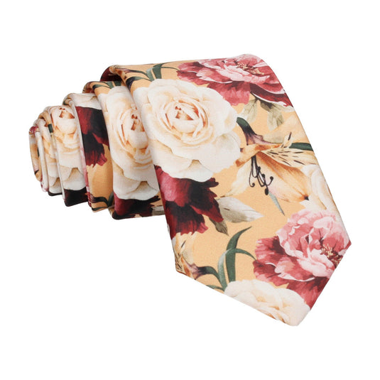 Lily Rose Bouquet Yellow Tie - Tie with Free UK Delivery - Mrs Bow Tie