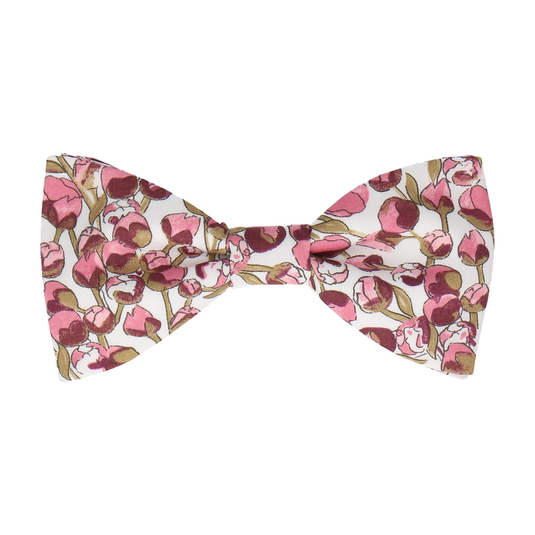 Pale Pink Tulip Elizas Liberty Cotton Bow Tie - Bow Tie with Free UK Delivery - Mrs Bow Tie